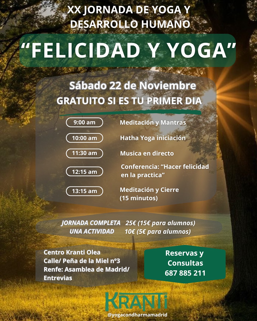 22 de noviembre felicidad y yoga